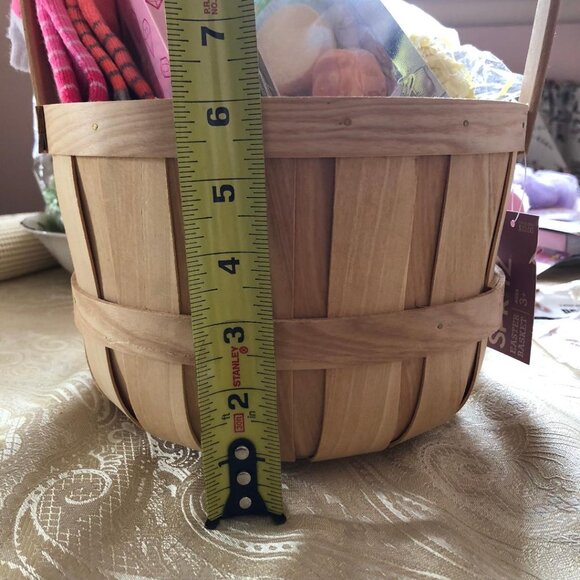 NWT, Pink, Easter basket bundle, wood basket, bunny, personal care/spa items - Picture 12 of 14